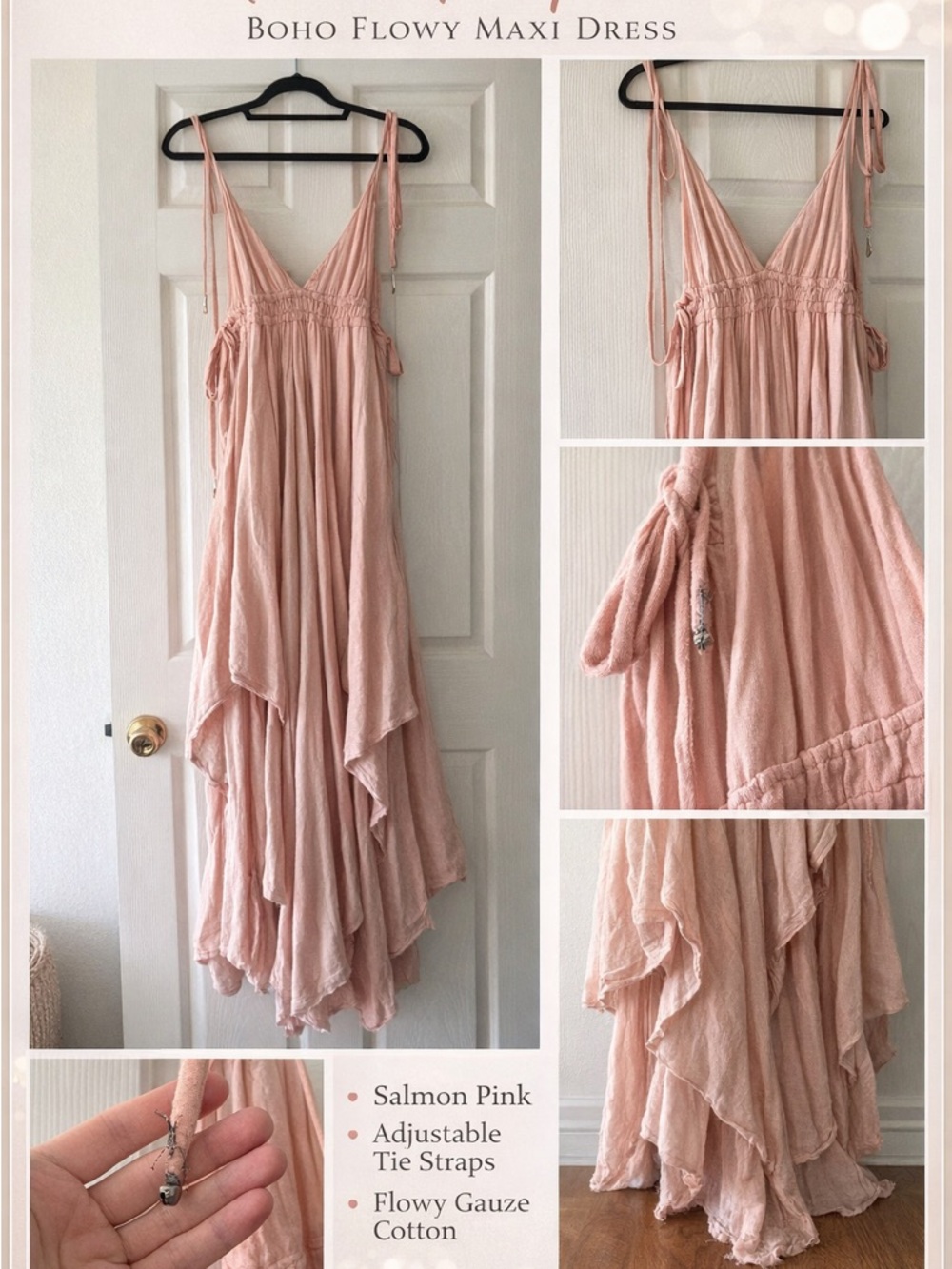 Endless Summer Tropical Heat Dress in salmon/peachy pink size XS - Picture 2 of 11